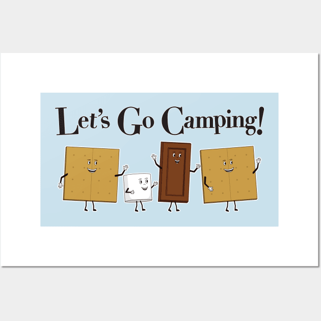 Smores Camping Wall Art by ElizabethB_Art